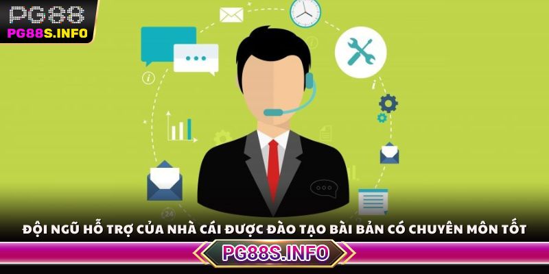 Đội ngũ hỗ trợ của nhà cái được đào tạo bài bản có chuyên môn tốt
