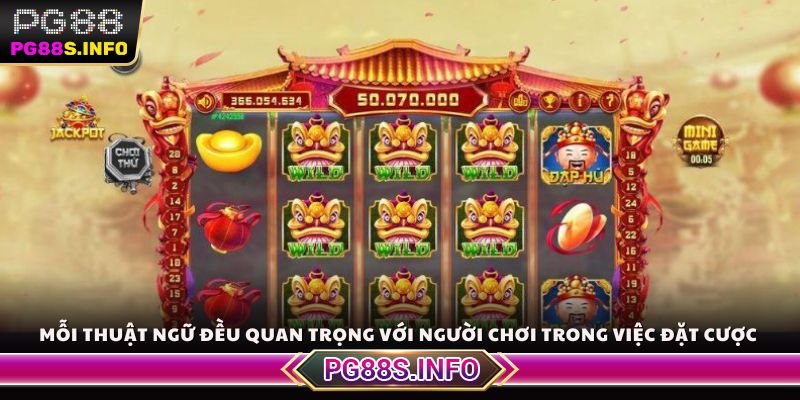 Mỗi thuật ngữ đều quan trọng với người chơi trong việc đặt cược