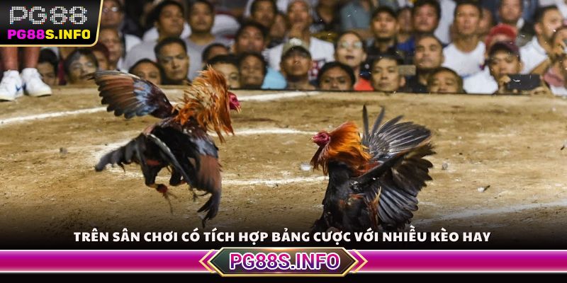 Trên sân chơi có tích hợp bảng cược với nhiều kèo hay